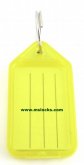 Yellow 56mm plastic key tag